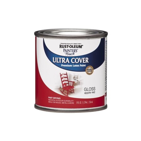 KRUD KUTTER Rust-Oleum Painters Touch Apple Red Water-Based Ultra Cover Paint Exterior & Interior 8 oz 1966730
